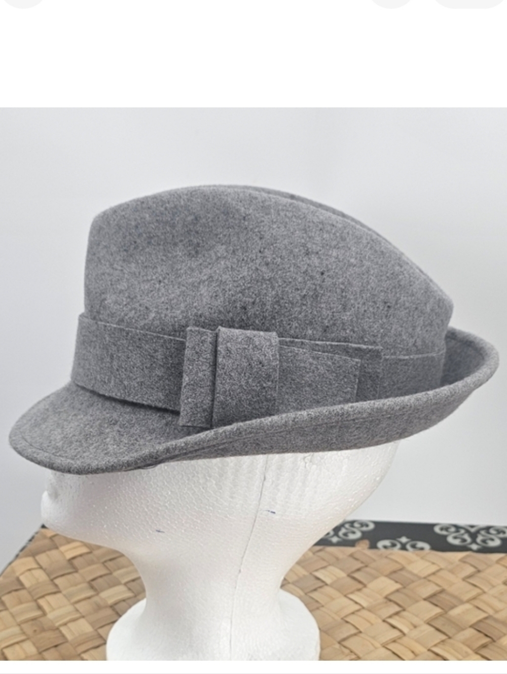 Fedora Hat Gray Wool